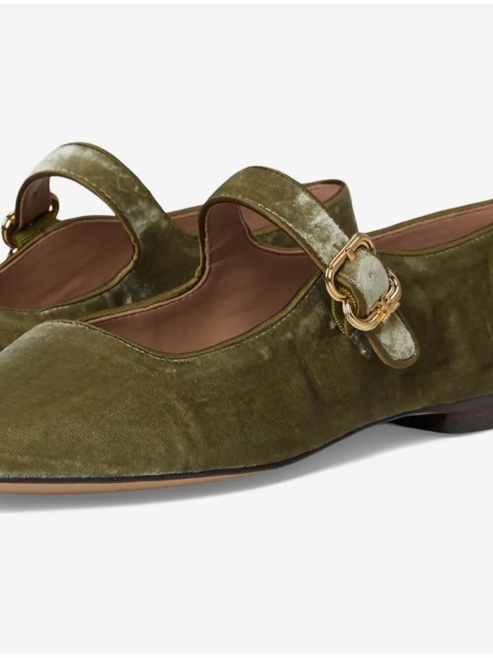 Brand New Sam Edelman Michaela Velvet Mary Janes in Avocado Sz 7.5